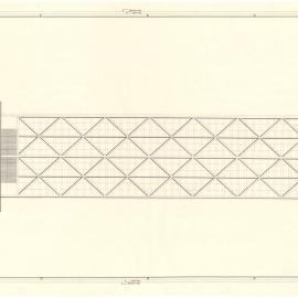 BROKEN HILL PROPRIETARY COY. LTD. NOTIONAL DIAGRAMS ELEVATIONAL STUDY SCHEME E VERTICAL CANTILEVER TRUSS EXPOSED…SMALL SCALE CROSS BRACING  [BHP House]