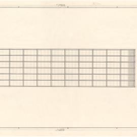 BROKEN HILL PROPRIETARY COY. LTD. NOTIONAL DIAGRAMS ELEVATIONAL STUDY SCHEME J1 CLOSE SPACED COLUMNS WITH EXPOSED VIERENDEEL BRACING [BHP House]