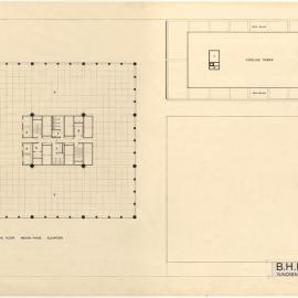 PLAN TYPICAL FLOOR MEDIUM PHASE ELEVATORS [BHP House]