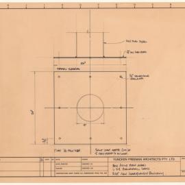 Base fixing plate details L 39. Boardroom table B.H.P. New Headquarters Building [BHP House]