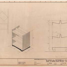 THE BROKEN HILL PROPRIETARY COY LTD LEVEL 12 LIBRARY BOOK TROLLEY S.F.34 REVISED DESIGN