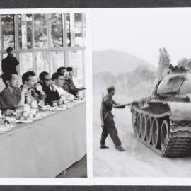 [Malcolm Fraser and others at a military demonstration in China]