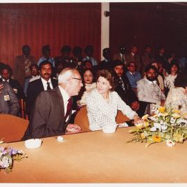 [Tamie Fraser during a CHOGM meeting in Lagos]
