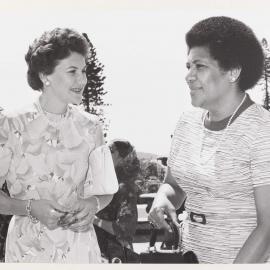[Tamie Fraser and another at the Commonwealth Heads of Government Regional meeting]