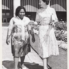 [Tamie Fraser and another at the Commonwealth Heads of Government Regional meeting]
