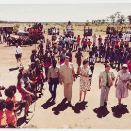 [Malcolm and Tamie Fraser and others, including Aboriginal Australians, during a visit to the Northern Territory]