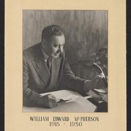 Photographic portrait of William Edward McPherson 1915-1950