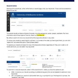Getting started searching