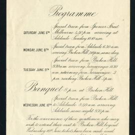 Tarrawingee Tramway  Opening Programme