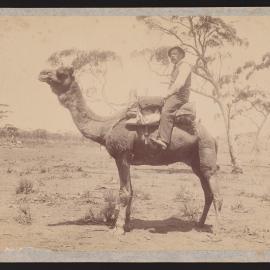 James Smith Reid atop a camel