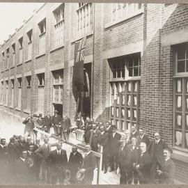 [Yarra Falls employers and staff outside new factory]