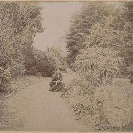 [Woman in the garden at Montalto, Orrong Road, Toorak]