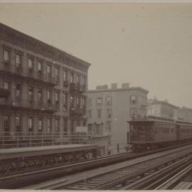 Train on Elevated Railway - New York