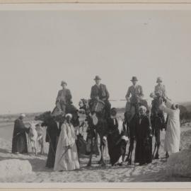 [Group riding camels, Cairo, Egypt]