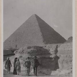 [Group viewing pyramid in Cairo, Egypt]
