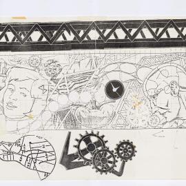[Scaled Drawing of the Museum Station Mural]