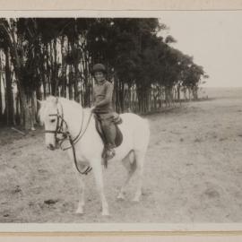 [Riding a white horse,] Barwidgee [Victoria]