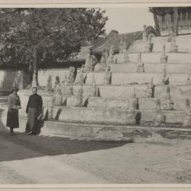 [Mabel and Chinese man at] Summer Palace Peiping [China]