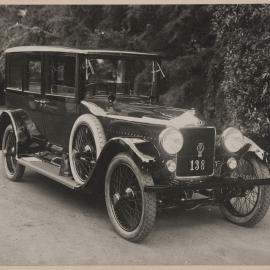 [Chauffer in closed coach motor car] Miegunyah