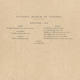 National Museum of Victoria Trustees, 1950