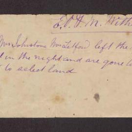 [Letters between Charles Foreman and his family in Britain, 60 of 83]