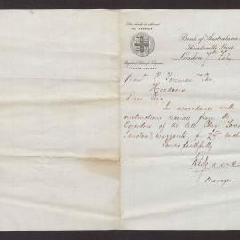 [Letter about 5 pound dividends]