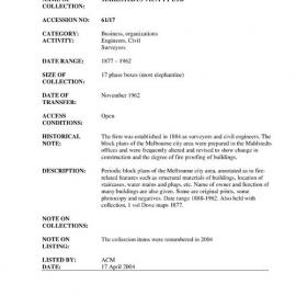 [1961.0017] Records of Mahlstedts Vic. Pty Ltd