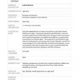 [1967.0012] Records of Leith & Bartlett