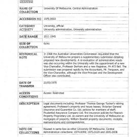 [1970.0010] Legal documents from Central Administration