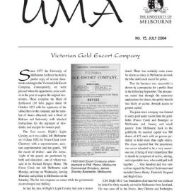 UMA Bulletin : News from the University of Melbourne Archives : Issue 15