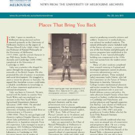 UMA Bulletin : News from the University of Melbourne Archives : Issue 29