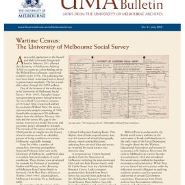 UMA Bulletin : News from the University of Melbourne Archives : Issue 31
