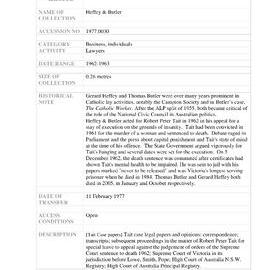 [1977.0030] Records of Heffey & Butler