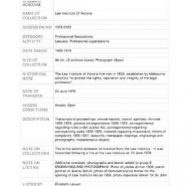 [1978.0123] Records of the Law Institute Of Victoria