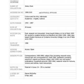 [1980.0165] Consolidated Papers of Evan Jones