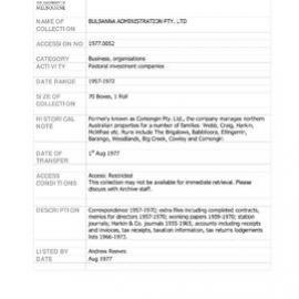 [1977.0052] BULBANNA ADMINISTRATION PTY. LTD.