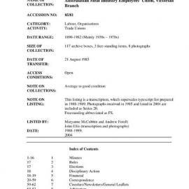 [1985.0081] Records of the Australasian Meat Industry Employees' Union, Victorian Branch