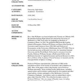 [2003.0019] Papers of Ross Alan Williams