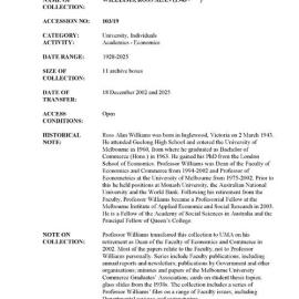 [2003.0019] Papers of Ross Alan Williams