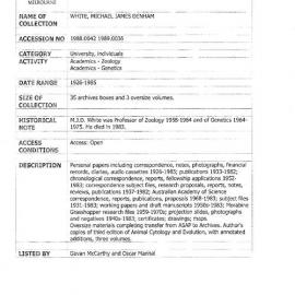 [1988.0042] Consolidated Papers of Michael James Denham White