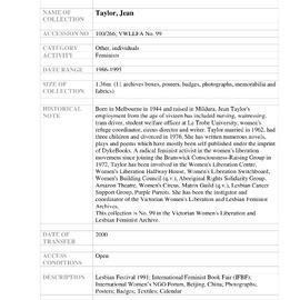 [2000.0266] Papers of Jean Taylor
