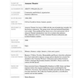 [2000.0277] Records of Amazon Theatre