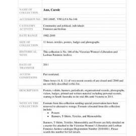 [2011.0045] Papers of Carole Ann