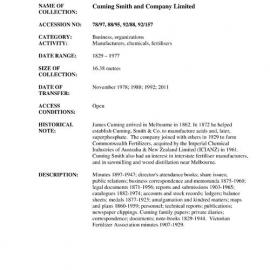 [1978.0097] Consolidated Records of Cuming Smith & Company Limited