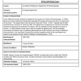 [UMA-SRE-20000005] Minutes and Correspondence of the Otolaryngology Appeal